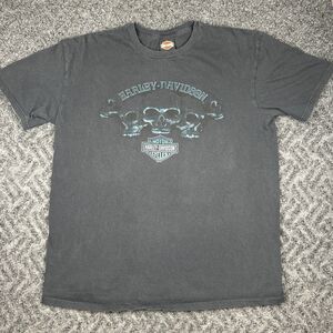 Harley Davidson T Shirt Men’s XL Daytona Beach Florida Skulls Biker